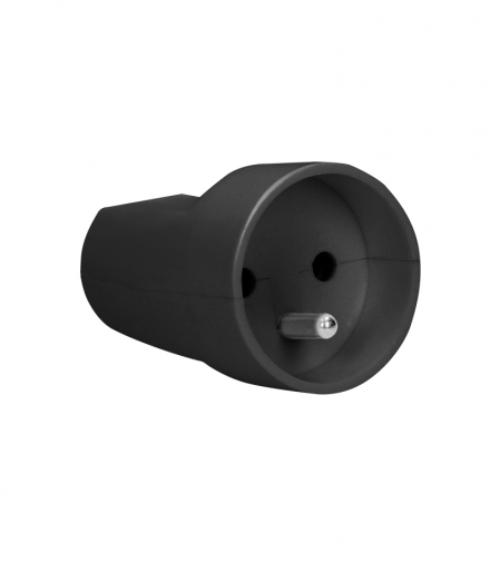 Gniazdo przenośne pojedyncze rozbieralne, 16A, 250V, 2P+Z, czarne Orno OR-AE-13183/B