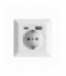 Gniazdo pojedyncze 2P+Z (Schuko), USB-A + USB-C, wyjście 5VDC, max 2,8A Orno OR-AE-13232(GS)