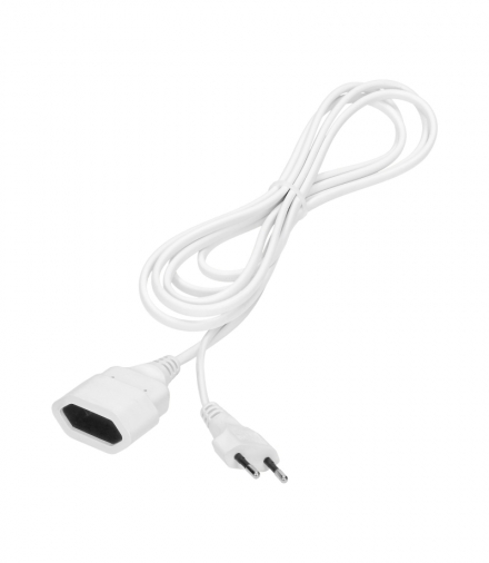 Przedłużacz domowy jednogniazdowy płaski, 1x2P, 3m,kabel PVC H03VV-F 2x0,75mm², 230VAC Orno OR-AE-13195/3M