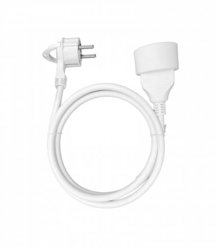 Przedłużacz domowy jednogniazdowy, 1x2P+Z 5m,kabel PVC H05VV-F 3x1,5mm², 230VAC/16A Orno OR-AE-13194/5M