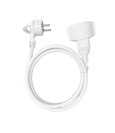 Przedłużacz domowy jednogniazdowy, 1x2P+Z (schuko) 5m,kabel PVC H05VV-F 3x1,5mm², 230VAC/16A Orno OR-AE-13194(GS)/5M