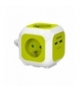Przedłużacz Kostka 4-krotny z ładowarką 2xUSB 1,4m limonkowy Orno OR-AE-13144/L