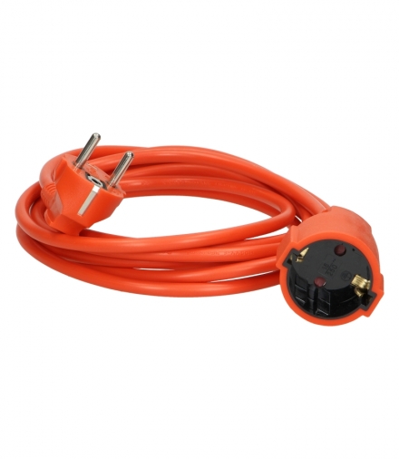 Przedłużacz ogrodowy jednogniazdowy, Schuko, PVC 3x1mm2, długość 50m Orno OR-AE-13211(GS)/50M