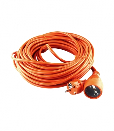 Przedłużacz ogrodowy pomarańczowy zalewany, 1x2P+Z (schuko) 30m, H05VV-F 3x1,0mm², 230VAC/10A Orno OR-AE-13168(GS)/30M