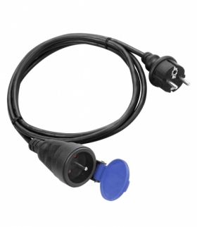 Przedłużacz warsztatowy bryzgoszczelny IP44, 1x2P+Z 30m, kabel gumowy olejoodporny H07RN-F 3x1,5mm², 230VAC/16A Orno OR-AE-13169