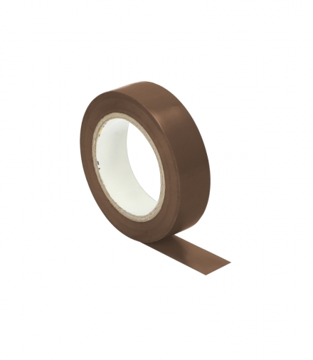 Taśma izolacyjna brązowa, uniepalniona, szerokość 15mm, grubość 0,13mm, 10m długości Orno OR-AE-13214/BR/10m