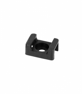 Uchwyt opaski kablowej, siodełkowy, przykręcany, 22x16 mm, otwór montażowy 6,8mm, czarny, 20 sztuk Orno OR-AE-13205/20