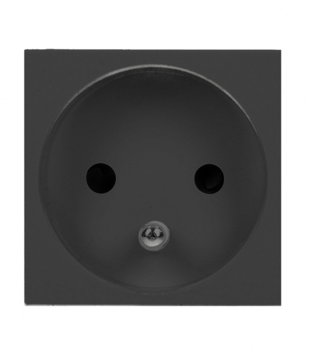 NOEN FR, gniazdo modułowe 45x45mm 1x2P+Z, typ E french, 16A 250V, czarne Orno OR-GM-9010/B/FR
