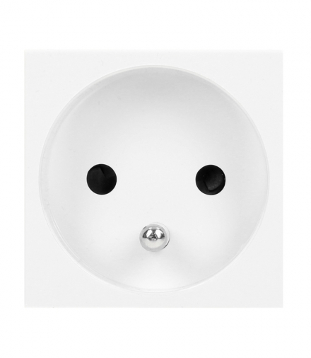NOEN FR, gniazdo modułowe 45x45mm 1x2P+Z, typ E french, 16A 250V, białe Orno OR-GM-9010/W/FR