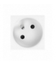 NOEN FR, gniazdo modułowe 45x45mm kątowe - 45° 1x2P+Z, typ E French, 16A 250V, białe Orno OR-GM-9010/W/FR45