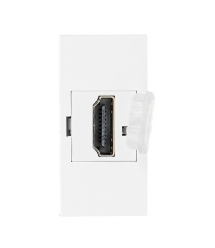 NOEN HDMI, gniazdo modułowe 22,5x45mm HDMI z zaślepką zabezpieczającą, białe Orno OR-GM-9010/W/HDMI