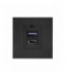 NOEN USB x 2 - typ A + C, podwójny port modułowy 45x45mm z ładowarką USB, 2,1A 5V DC, czarny Orno OR-GM-9010/B/USBAC