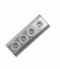 Gniazda meblowe, kuchenne montowane na rzepy 4x2P+Z INOX, Orno FS-1
