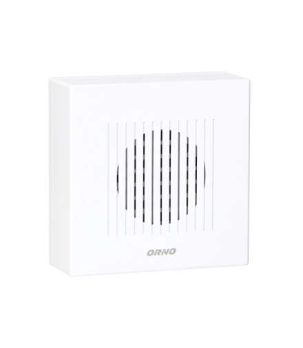 Dzwonek przewodowy elektroniczny jednotonowy RINGIL MINI AC, 230V, śnieżno biały Orno OR-DP-MR-160/PW