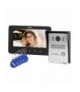 Zestaw wideodomofonowy bezsłuchawkowy, kolor, LCD 7", z czytnikiem breloków zbliżeniowych, interkom, natynkowy, INDI N Orno OR-