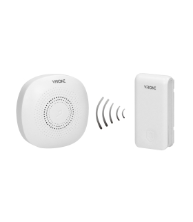 Dzwonek bezprzewodowy PRESSO AC z przyciskiem kinetycznym, learning system, 36 dźwięków Orno DB-1