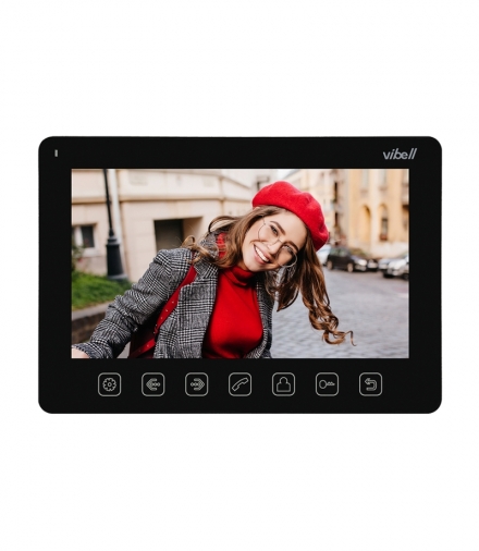 Wideo monitor bezsłuchawkowy, kolorowy, LCD 7” do zastosowania w systemach VIBELL, czarny Orno OR-VID-EX-1057MV/B