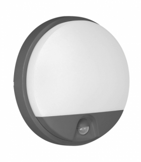 AGAT LED 15W, oprawa ogrodowa z czujnikiem ruchu, 140st, 1100lm, IP54, 4000K, szara Orno OR-OP-6112GLPMR4