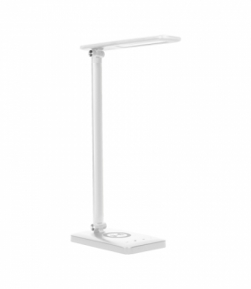 WIRLE LED 7W Lampka biurkowa z ładowarką indukcyjną i usb. 390lm, 3000-4000-6000K, zmiana barwy temperaturowej i funkcja ściemn