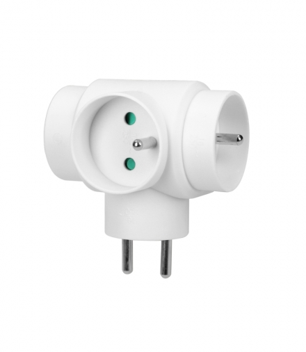 Rozgałęźnik 3x2P+Z, biały Orno OR-AE-13184