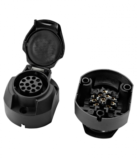 Gniazdo przyczepy tworzywo 13-pin, 12/24V Orno OR-AE-13230