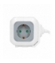 Przedłużacz 4 krotny 2P+Z (schuko), ładowarka 2xUSB, 1,4m H05VV-F 3x1,5mm², szaro-biały Orno OR-AE-13144(GS)
