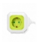 Przedłużacz Kostka 4-krotny(Schuko) z ładowarką 2xUSB 1,4m limonkowy Orno OR-AE-13144(GS)/L