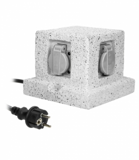 Gniazdo ogrodowe SŁUPEK, kabel gumowy H07RN-F4x2P+Z, 3x1,5mm², 3m Orno OR-AE-13186