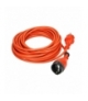 Przedłużacz ogrodowy pomarańczowy zalewany, 1x2P+Z (schuko) 50m, H05VV-F 3x1,5mm², 230VAC/16A Orno OR-AE-13172(GS)/50M