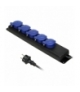 Przedłużacz warsztatowy bryzgoszczelny IP44, 5 gniazd 2P+Z (Schuko) IP44, przewód gumowy, H05RR-F 3x1,5mm², długość 3m Orno OR-A