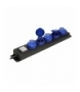 Przedłużacz warsztatowy bryzgoszczelny z wyłącznikiem, 5 gniazd 2P+Z (schuko), IP44, przewód gumowy, H05RR-F 3x1,5mm², długość 5