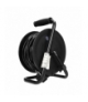 Przedłużacz bębnowy MINI, 4 gniazda 2P+Z (schuko), metalowy stojak, polwinit H05VV-F 3x1.5mm² - 15m Orno OR-AE-13171(GS)/15M