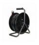 Przedłużacz bębnowy, 4 gniazda 2P+Z (schuko), kabel PVC H05VV-F 3x1,5mm², długość - 50m, STAŁE GNIAZDA, termik, przesłony torów 