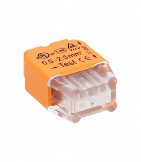 Złączka instalacyjna wciskana 2-przewodowa na drut 0,75-2,5mm² IEC 300V/24A 10 szt. Orno OR-SZ-8004/2/10