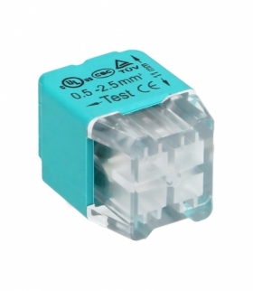 Złączka instalacyjna wciskana 4-przewodowa dwurzędowa na drut 0,75-2,5mm² IEC 300V/24A 100 szt. Orno OR-SZ-8004/4/100