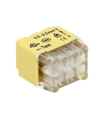 Złączka instalacyjna wciskana 6-przewodowa na drut 0,75-2,5mm² IEC 300V/24A Blister 10 szt. Orno OR-SZ-8004/6/B10