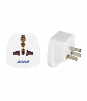 adapter podróżny - World to USA, 110-230VAC/10A, biały Orno OR-AE-13176