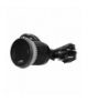 Gniazdo meblowe Ø6cm wpuszczane w blat z pokrywką, ładowarką USB i przewodem 1,9m, 1x2P+Z, 1xUSB, czarne, wersja Schuko Orno OR-