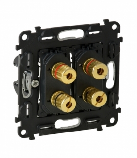 Valena Allure Gniazdo głośnikowe bananowe podwójne Legrand 753077