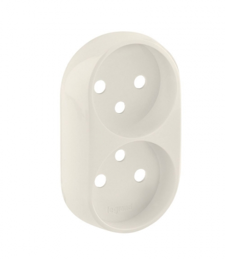 Valena Allure Plakietka gniazda 2 x 2P+Z wieloramkowego KREMOWA Legrand 753996