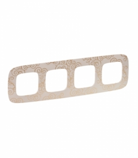 Valena Allure RAMKA ARABESKA ZŁOTO POCZWÓRNA Legrand 754354