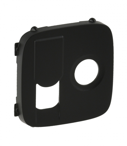 Valena Allure Plakietka gniazd TV+RJ45 CZARNA Legrand 754838