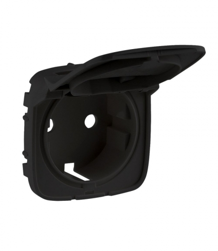 Valena Allure Plakietka do gniazd SCHUKO CZARNA z klapką Legrand 754848