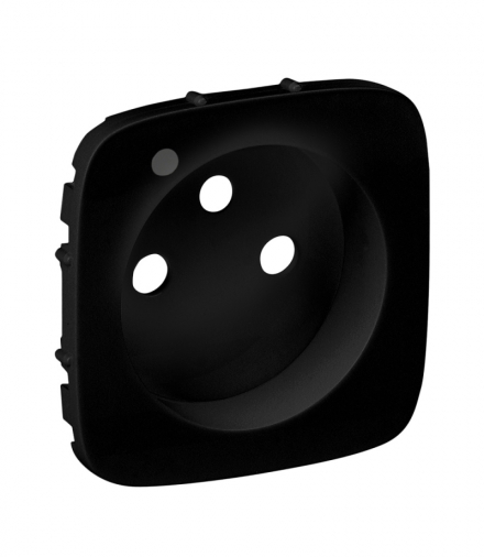 Valena Allure Plakietka gniazda 2P+Z CZARNA ze wskaźnikiem LED Legrand 754878