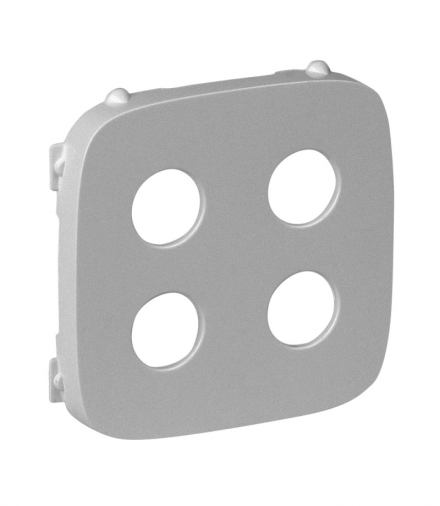 Valena Allure Plakietka gniazda głośnikowego podwójnego typu BANAN ALUMINIUM Legrand 755297