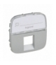 Valena Allure Plakietka gniazda RJ45 ALUMINIUM z uchwytem etykiety Legrand 755477