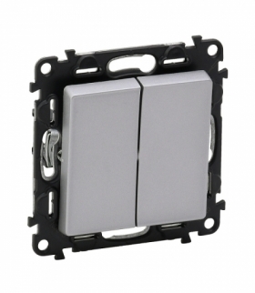 VALENA LIFE PRZYCISK PODWÓJNY PRZEŁĄCZNY NO/NC ALUMINIUM6 A - 250 V Legrand 752318