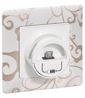 VALENA LIFE ŁADOWARKA Z WTYKIEM micro USB BIAŁA Legrand 753011