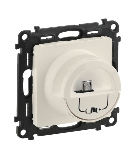 VALENA LIFE ŁADOWARKA Z WTYKIEM micro USB KREMOWA Legrand 753012