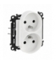 VALENA LIFE GNIAZDO 2 P+Z Z PRZESŁONĄ DO RAMEK WIELOKROTNYCH BIAŁE16 A – 250 V Legrand 753190